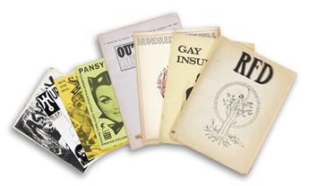 ZINES.  Group of 25 gay zines from the United States, England, and Canada.
